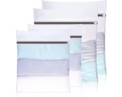 Set van 4 Wasnetten voor de Wasmachine - Waszakken met Rits voor Kleding, Ondergoed en Babykleding - 40 x 50 cm en 50 x 60 cm