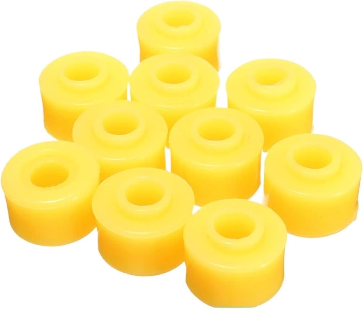 Schokdemper Rubberen Ring - Demper Bus - Trillingen Dempen - Duurzame Rubber Constructie - 10x28x20mm - Geel — afbeelding 1