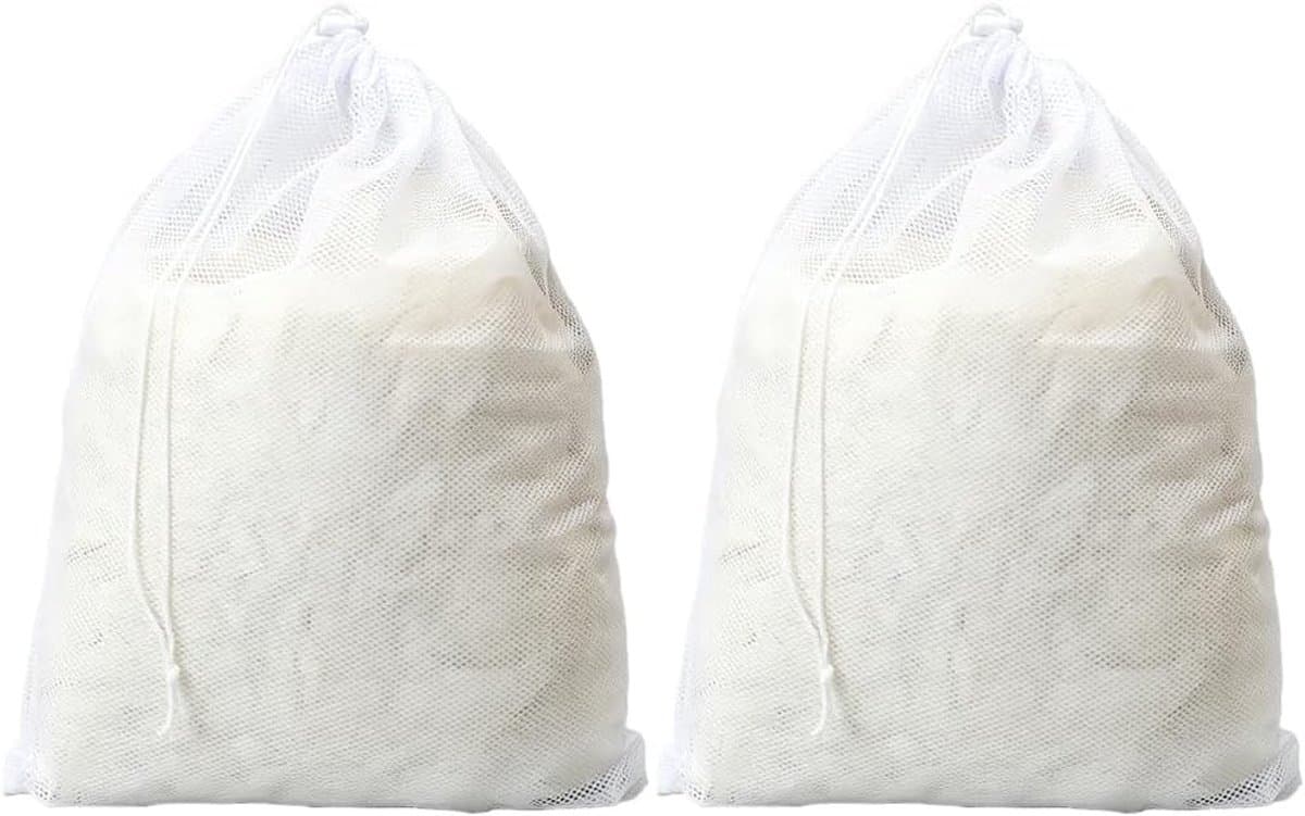 Grote wasnetten van 70 x 90 cm, fijnmazige waszakken voor delicate stoffen, reisopslag en vuilwaszakken — afbeelding 1