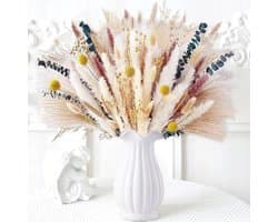 Gedroogde bloemen, woonkamerdecoratie, gedroogd pampasgras, decoratie