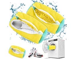 Set van 2 microvezel waszakken voor schoenen, geschikt voor wasmachine, met rits voor optimale reiniging en bescherming van je schoenen