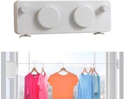 waslijn Heavy Duty Kleding Drogen Waslijn Wandmontage Gemakkelijk Opknoping Kleding Drogen Waslijn Intrekken Hangend Slot om doorzakken te voorkomen