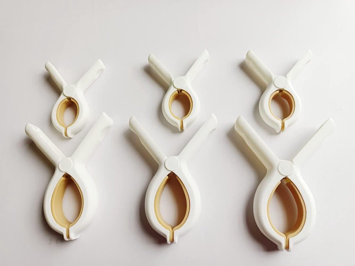 Goodivery ® 6 stuks strandhanddoekclips, grote strandhanddoekklemmen, zwaar, wordt gebruikt voor dikke kleding en voor het wassen van strandhanddoeken, tapijten enz. — afbeelding 1