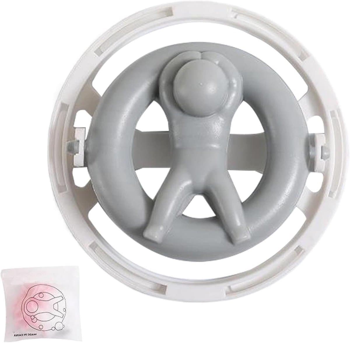 Wasmachine Pluisvanger - Haarfilter - Kleding Reinigen - Fijnmazig Ontwerp - 10x10x4 cm - Grijs Groen — afbeelding 1