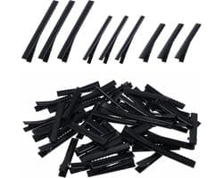 Krokodillenklemmen Set - Haarclips Knutselen - Haar Styling - Klassiek Zwart Design - 45 Stuks - Zwart