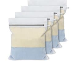 Set van 4 Wasnetten voor de Wasmachine met Verborgen Ritsen, Duurzame Waszak voor Kleding, Ondergoed, Sokken en Babykleding (25 x 30 cm)