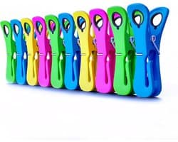 Wasknijpers met Haken - Kledingknijpers Ophanghaken - Ruimte Besparen - Dubbele Haakpunten - 48 stuks - Meerkleurig