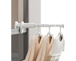 Draagbaar en Opvouwbaar Droogrek voor Kleding zonder Boren, Geschikt voor 7 Garments en Meerdere Scenarios