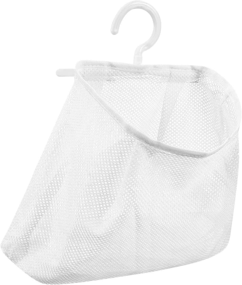 Opbergtas Wasknijpers - Hangende Net - Spullen Organiseren - 360 Graden Haak - 24.5 x 22 cm - Wit — afbeelding 1