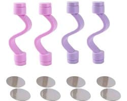 Dailygoods- Wasmachinedeurstoppers - Magnetische Deurbuffer - Deurvastzetter - Kunststof - Pakket van 4 - 10x2cm - Deurstopper