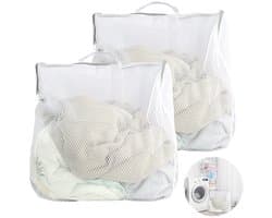 Dailygoods - Set van 2 Grote Herbruikbare Netwaszakken, 50 x 60 cm