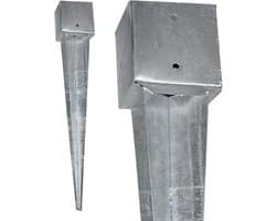 Vierkant Grondanker Inslagmof - Sterk Gegalvaniseerd Staal - 750mm of 900mm Lengte