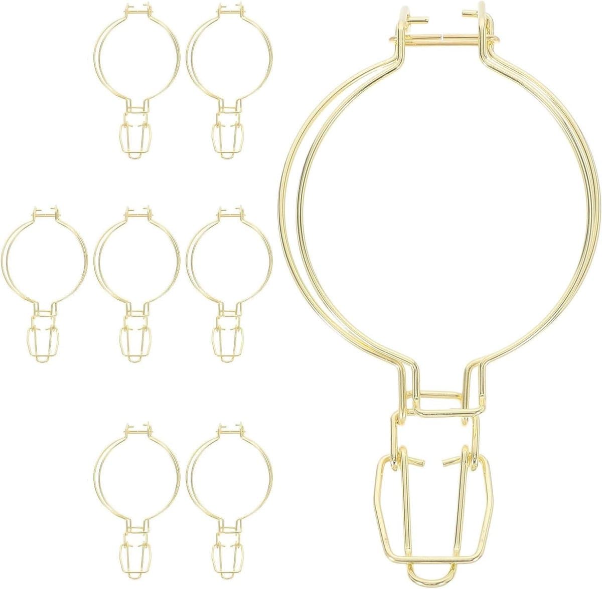 Mikinona 8 stuks draadklemmen voor glazen weckpotten - 93 mm brede opening glazen Mason-potten met draadsluiting - Gouden afsluitclip voor keukenbewaarpotten — afbeelding 1
