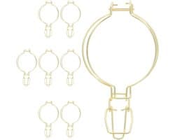 Mikinona 8 stuks draadklemmen voor glazen weckpotten - 93 mm brede opening glazen Mason-potten met draadsluiting - Gouden afsluitclip voor keukenbewaarpotten