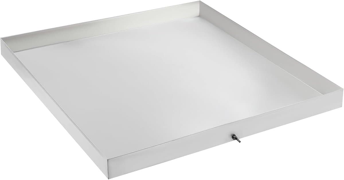 Opvangbak Wasmachine - Lekbak Afvoer - Voorkom Waterschade - Roestvrij Staal 304 - 81x76x6 cm - Zilver — afbeelding 1