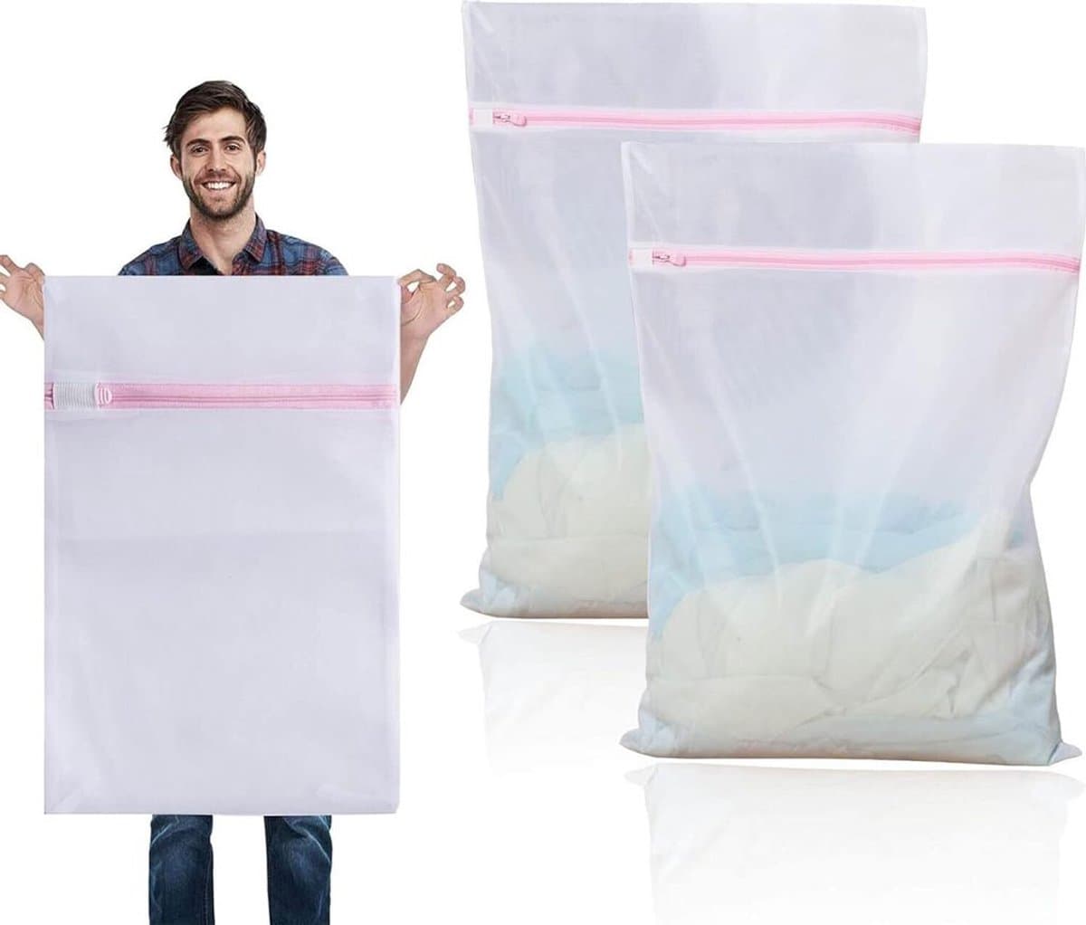 Extra grote waszak, XXL-formaat, voorvoor gebruik in de wasmachine. — afbeelding 1