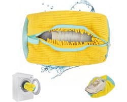 Herbruikbare Waszak voor Schoenen, Geschikt voor de Wasmachine, Ideaal voor Alle Schoen Types en Maten, Geel, Eenvoudig Ontwerp, Schoenverzorging en Bescherming