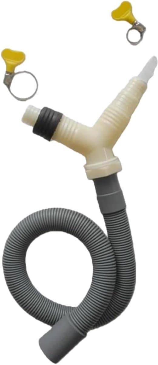Afvoerset Wasmachine - Droger Slang - Apparaat Aansluiten - Inclusief T-stuk - 03 Meter - Grijs — afbeelding 1