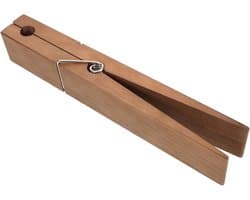Houten Wasknijper - Kledingklem Badkamer - Kleding Drogen - Gladde Afwerking - 30 cm Lengte - Koffie