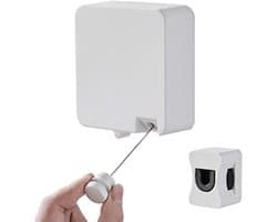 Waslijn Uittrekbaar - Drogrek Binnen - Ruimte Besparen - Zonder Boren - 3 Draden 6 Meter - Zilver