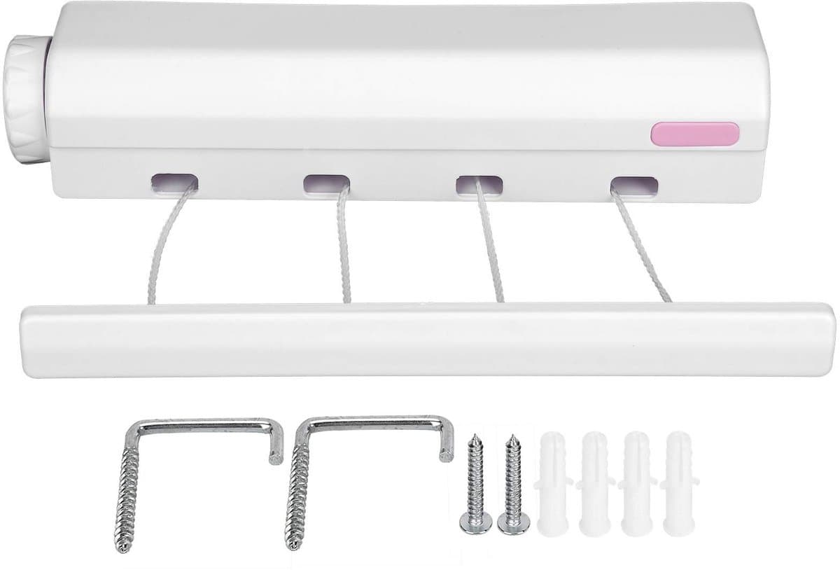 Dailygoods- Waslijn Automatisch Intrekbaar - Wanddroogrek - Waslijn Uittrekbaar Buiten - Waslijn Camping - Ruimtebesparend - Belastbaar tot 8kg - Wasdroger — afbeelding 1