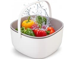 Dailygoods- Wasmachine voor Groenten en Fruit - Levensmiddelreiniger - Ultrasone Technologie - 360 Graden Reiniging - Voedselveilig PP-Materiaal - Grote Opslagcapaciteit - Groentewasmachine