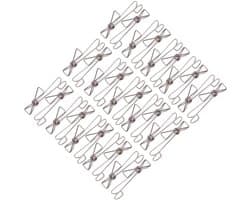 Dailygoods- Foto Clips - 30 Stuks - Roestvrij Staal - Haken - Ophanghaken - Handdoek Haken - 9,5x2 cm - Haakjes