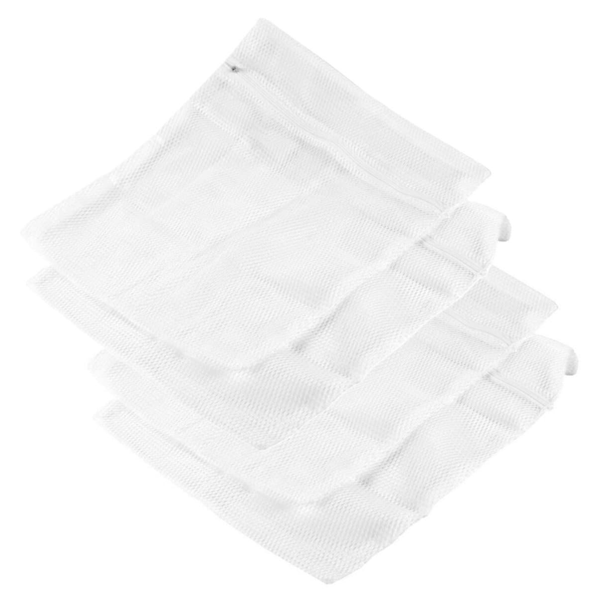 Benson Waszakjes - 2x - 2 stuks - wit - 40 x 30 cm - met rits - waszakken — afbeelding 1
