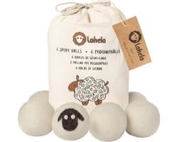 Drogerballen - voor droogtrommels - 6 stuks - Zacht - energiebesparend - Vervanging van wasverzachter - 100% premium schapenwol