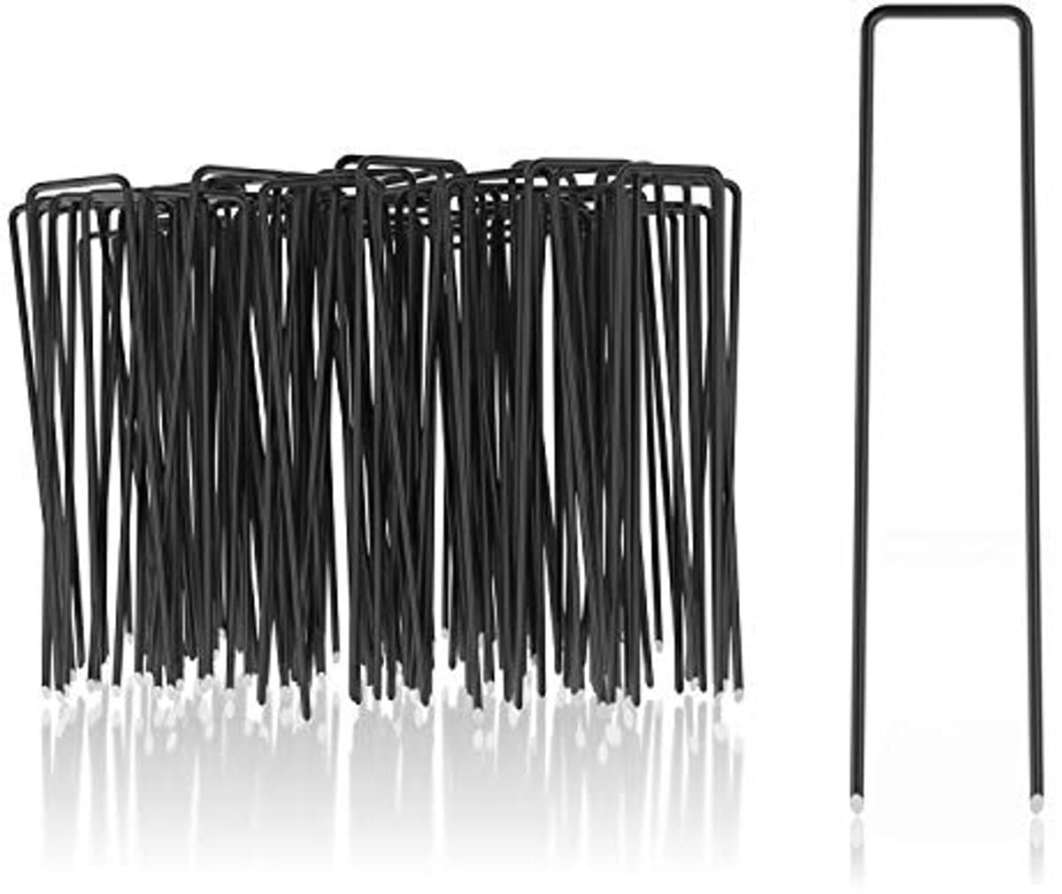 Grondankers van koolstofstaal - Robuuste haringen voor tuin en camping - 100 stuks - 150x25x3mm — afbeelding 1