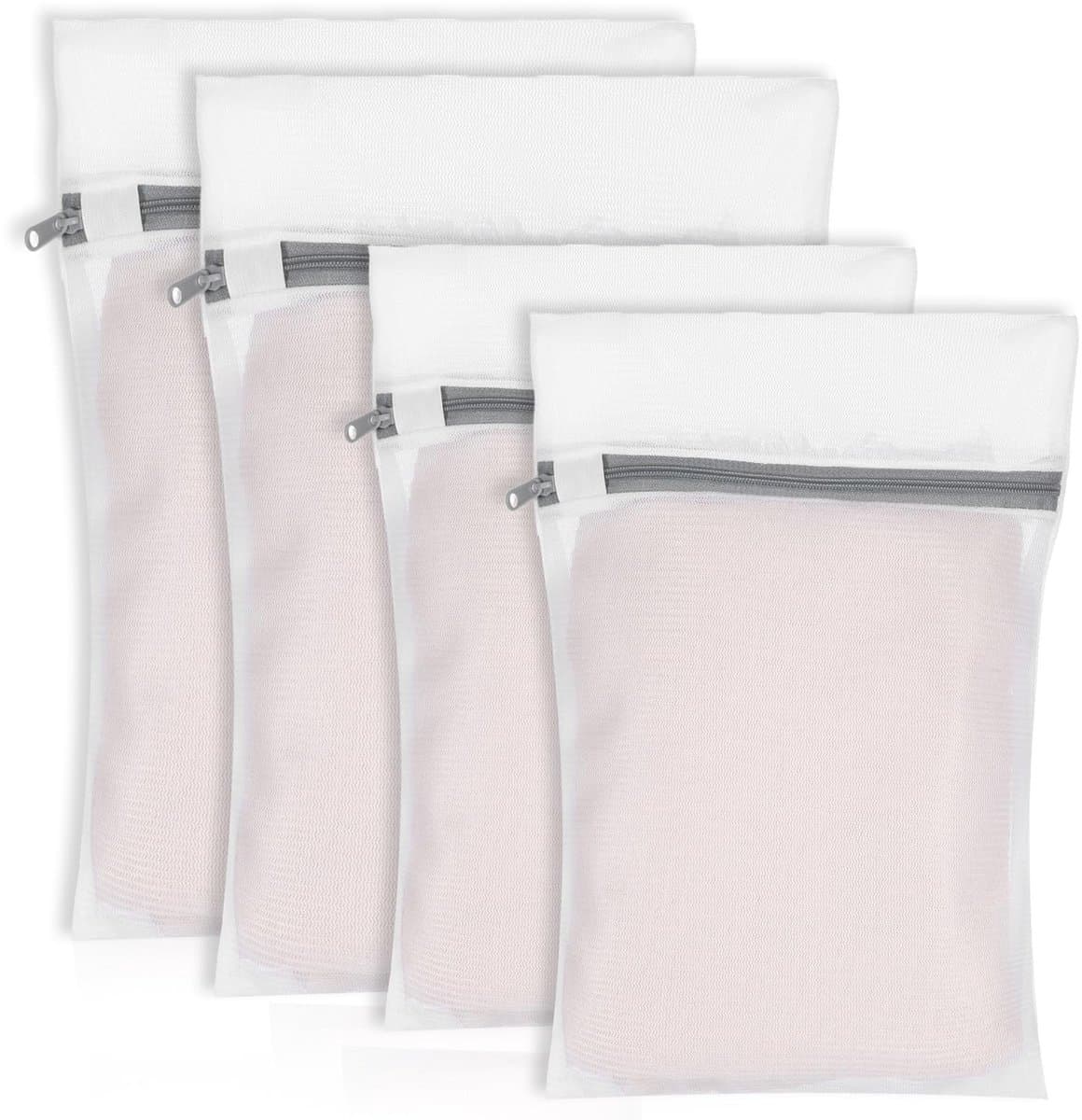 Dailygoods- Waszak 4-delig - Wasnet met Ritssluiting - Klein/Formaat - 30 x 40 cm/20 x 30 cm - Bescherming Gevoelig Wasgoed - Ideaal voor Ondergoed/Sokken — afbeelding 1