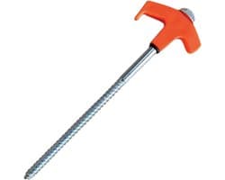 Grondankers - Tentharingen Schroef - Stabiele Verankering - Oplichtend Materiaal - 25 cm - Oranje