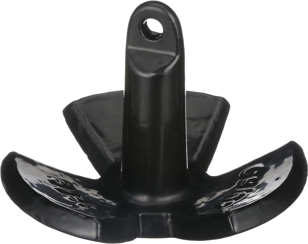 Rivieranker - Bootanker Modderanker - Boot Verankeren - PVC Gecoat - 68 kg - Zwart — afbeelding 1