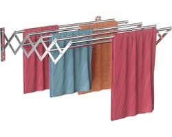 REN® Wanddroogrek Inklapbaar - Wanddroogrek - Zilver - 10cm x 42cm x 15cm