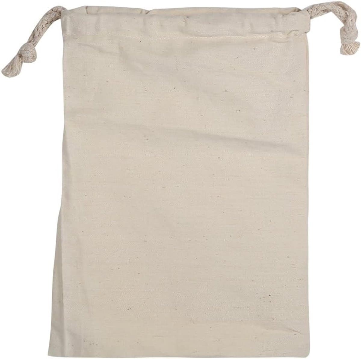 Multifunctionele Katoenen Trekkoord Tas voor Thuis, Stofdicht en Ademend, Ideaal voor Was, Reizen en Outdoor Activiteiten (15x20cm) — afbeelding 1