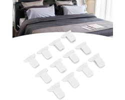 Set van 12 extra dikke dekbedklemmen, om te voorkomen dat het dekbed verschuift; ook geschikt als klemmen voor dekens en lakens; ideaal voor thuis en in schoonheidssalons