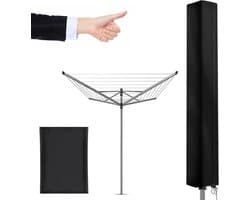Beschermhoes voor droogmolen van 210D Oxford-stof, waterdicht, UV-bestendig, 160 × 15 × 15 cm met ritssluiting en trekkoord