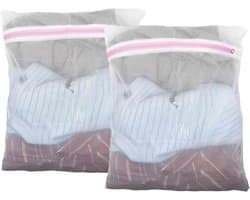 Wasnet voor Wasmachine, 40 x 50 cm, Kleine Waszak met Verborgen Rits, Bescherming tegen Vouwen en Deformatie van Kleding, Ideaal voor Delicate Stoffen en Ondergoed