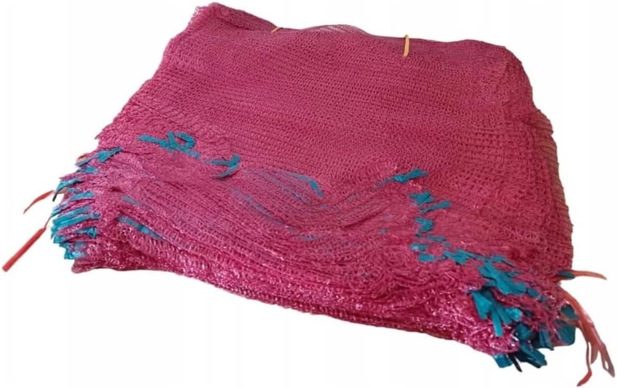 Raselzakken - Netzakken - Bewaren van producten - Dubbele bodemnaad - 50x80 cm - Bordeauxrood — afbeelding 1