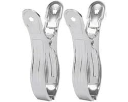 12Pcs Grote Rvs Clips Wasserij Drogen Pin Kleding Pinnen Lente Winddicht Quilt Wasknijpers Strandlaken Klem Hanger Voor Zwembad Stoelen, Wasserij