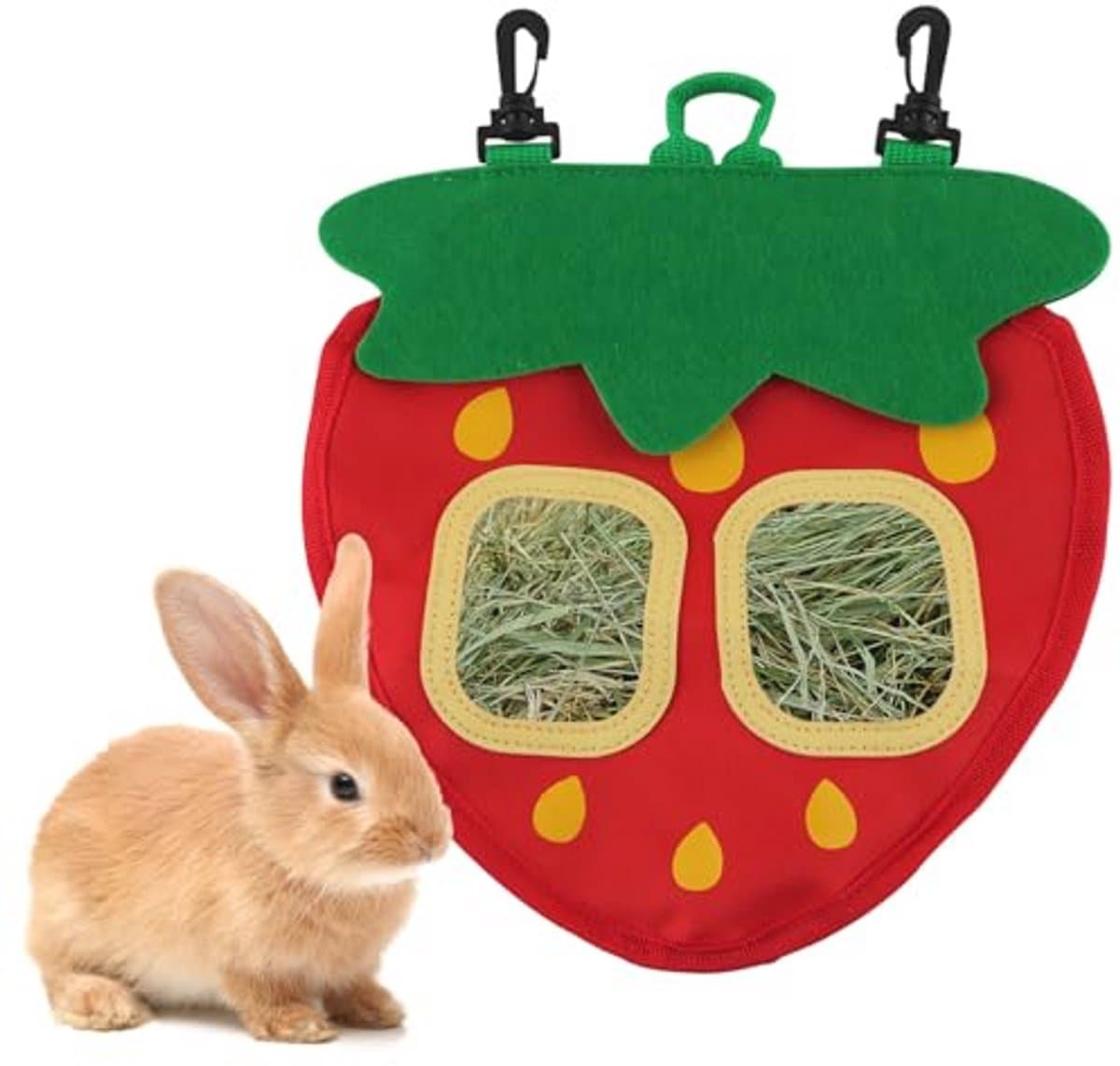 Voederzak voor Hooi en Snacks voor Kleine Dieren - Automatische Dispenser voor Konijnen en Cavia's — afbeelding 1
