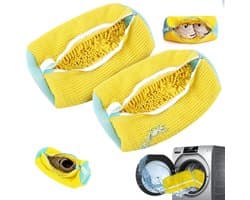 2 stuks gele Wasmand voor Schoenen - Wasmand voor Schoenen - Wasmand voor Wasmachine en Droger - Herbruikbare Wasmanden voor Schoenen, Wasmachinebag voor Wasmachine — afbeelding 1