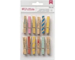 12 Houten Wasknijpers voor Knutselen en Scrapbooking - Decoratieve Mini Knijpers — afbeelding 1