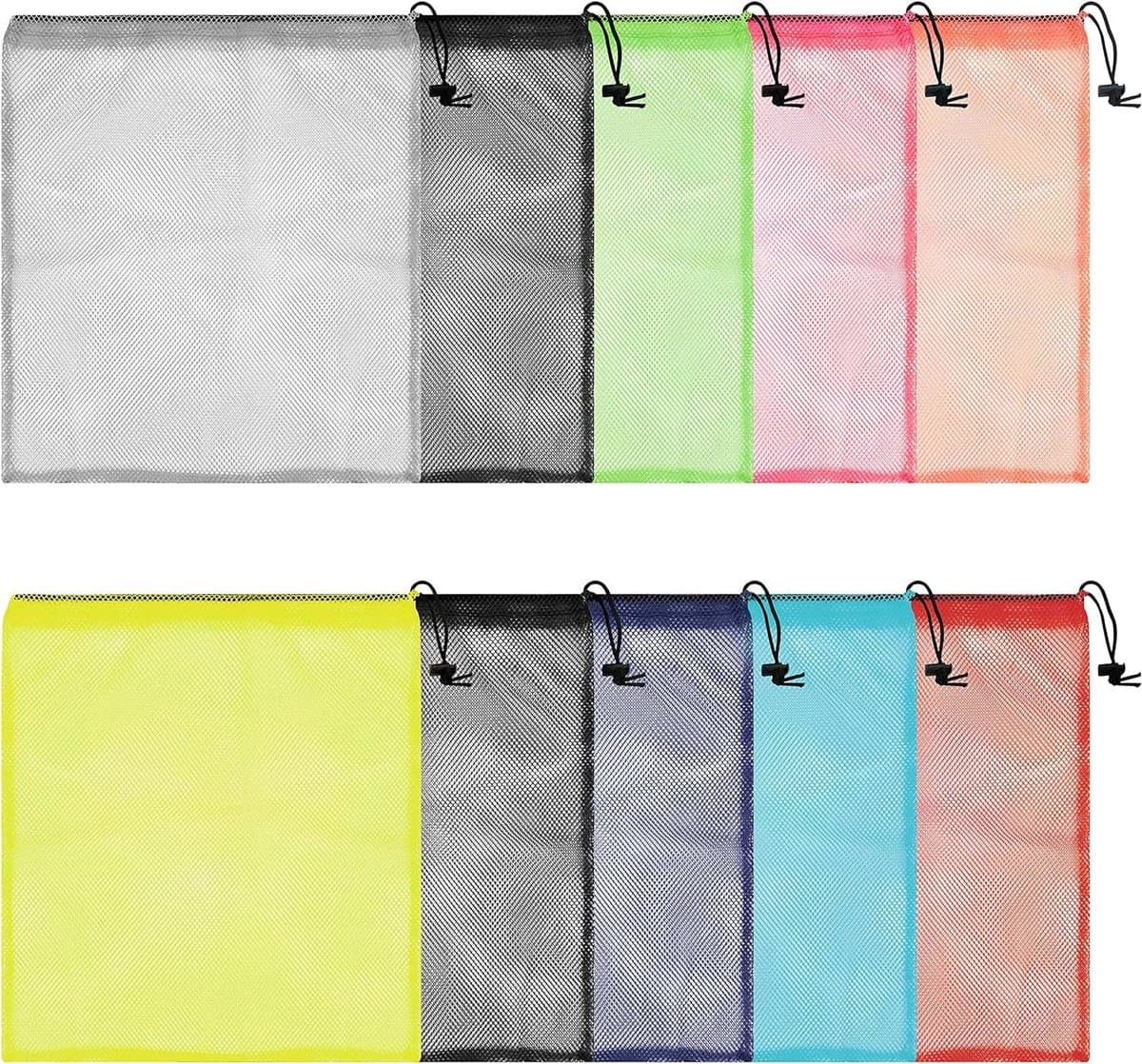 Allecto - Nylon Waszak met Trekkoord - Waszakken Set van 10 - Multifunctioneel - Blauw - Waszak voor Delicate Kleding - Geschikt voor Alle Wasmachines - 30 x 40 cm - Waszak voor Behoud van Kledingkwaliteit — afbeelding 1