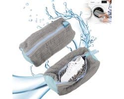 Goodivery ® Zachte Waszakken voor Schoenen, Set van 2, Beschermende Wasnetten met Rits voor Sportschoenen en Sokken