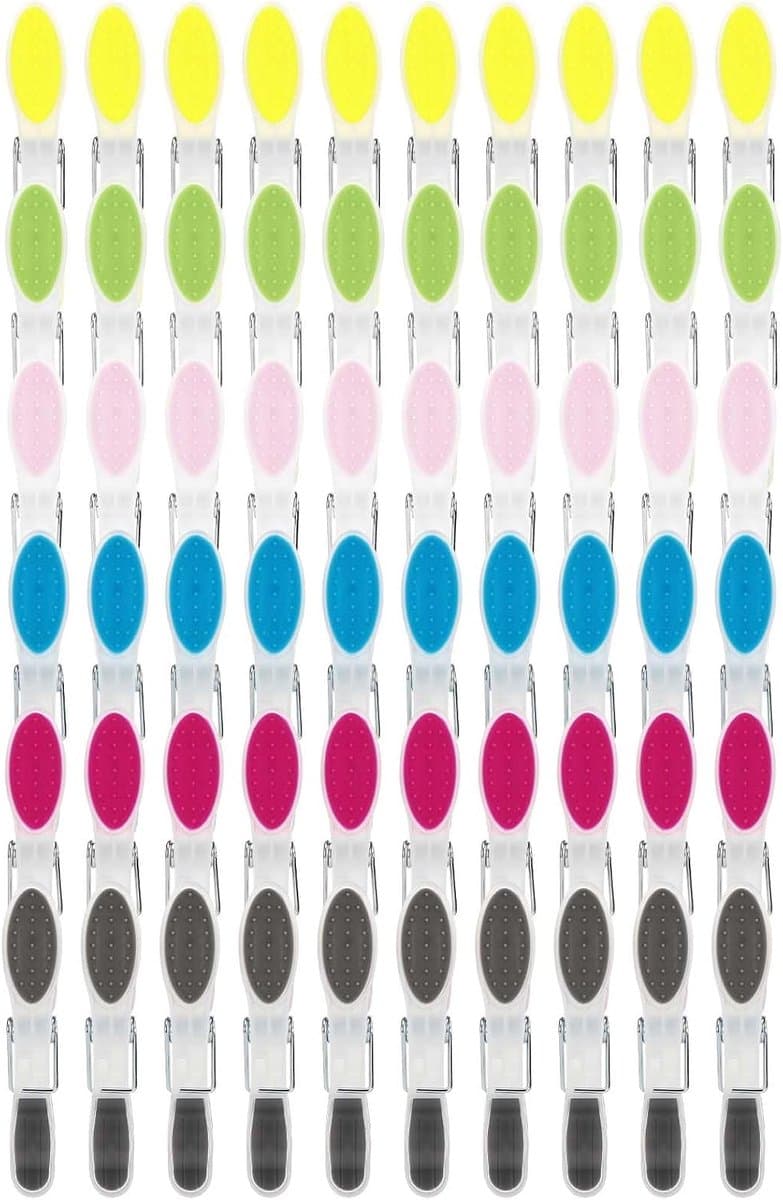 Kledingknijpers 60 Stuks - Kleurrijke Kunststof - Geen Sporen - Ideaal voor Waslijn en Droogrek - ShopVlot — afbeelding 1