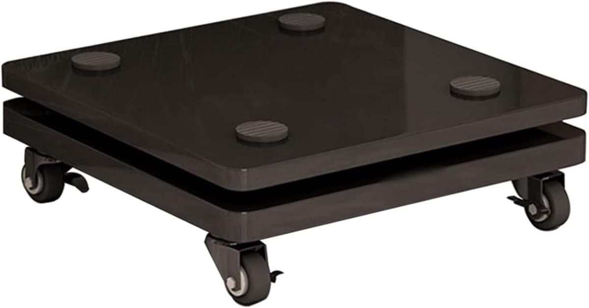 Subwoofer Isolatiestandaard - Audioplatform Wielen - Thuisbioscoop Geluid - Minimaliseert Trillingen - 25mm Dik Bord - Zwart — afbeelding 1