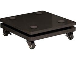 Subwoofer Isolatiestandaard - Audioplatform Wielen - Thuisbioscoop Geluid - Minimaliseert Trillingen - 25mm Dik Bord - Zwart