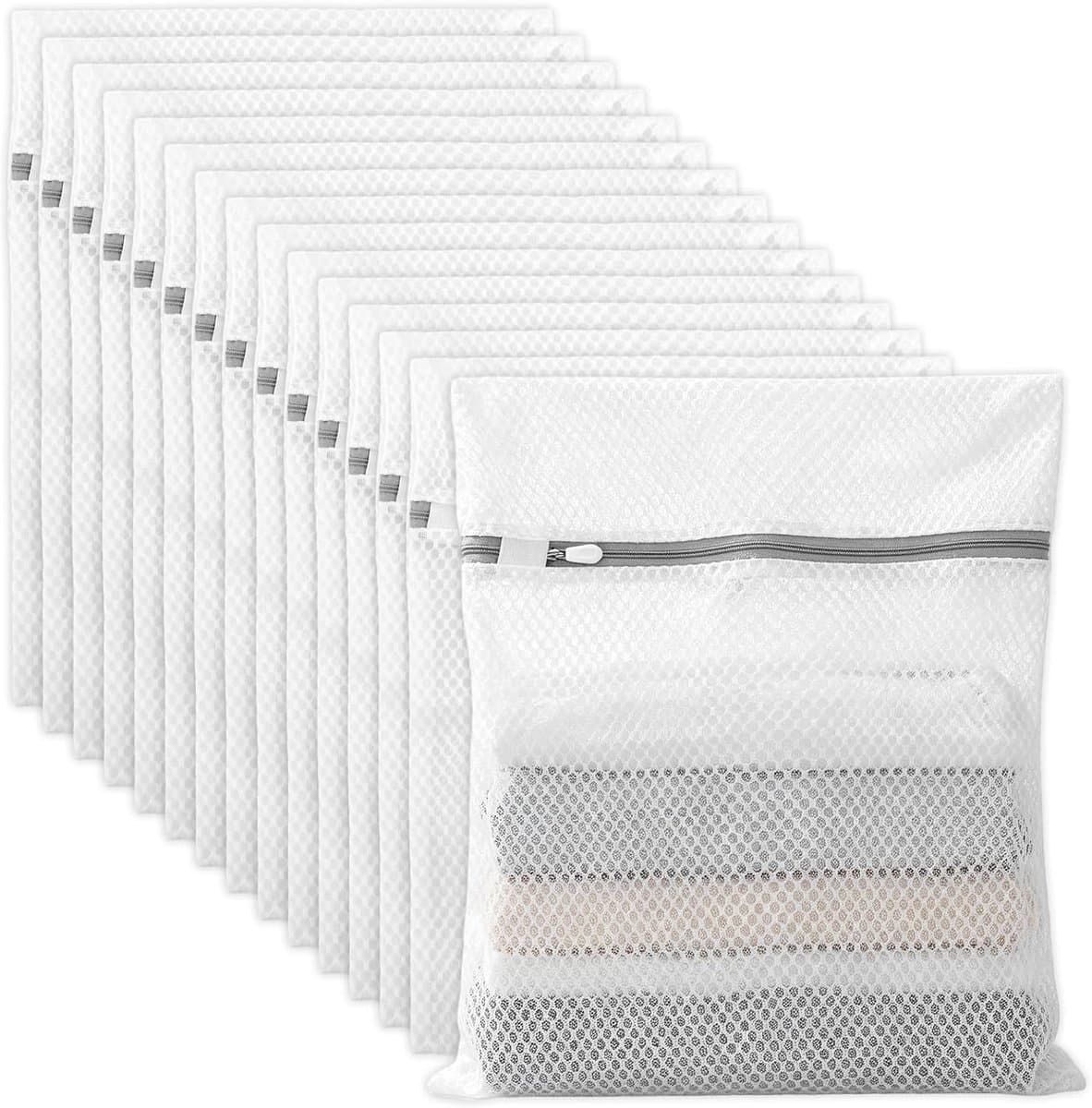 Wasnetjes met ritssluiting - Wit - 30 x 40 cm - Polyester Waszakken voor Wasmachine - Voor Bescherming van Gevoelige Kleding — afbeelding 1