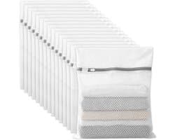Wasnetjes met ritssluiting - Wit - 30 x 40 cm - Polyester Waszakken voor Wasmachine - Voor Bescherming van Gevoelige Kleding